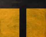 Colin McCahon, Truth from the King Country: Load Bearing Structures No. 5, synthetic polymer paint on canvasboard