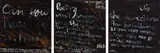 Colin McCahon, Can you hear me St Francis?, synthetic polymer paint on board, three panels