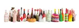 Judy Darragh, Untitled, mixed media and 29 found bottles, 2007