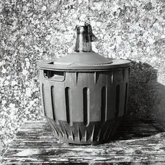 Bonbonne (Plastic and Straw Inside) by Bill Culbert, gelatin silver print, 2002, sold Oct 2017
