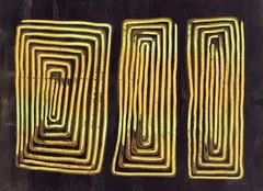Rosella Namok, Three Sisters, synthetic polymer paint on canvas