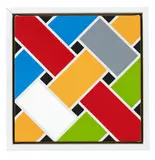 Small Lattice No. 193 by Ian Scott, acrylic on canvas, sold Oct 2017