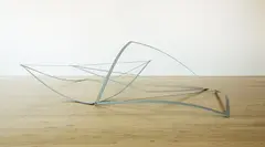 John Panting, Untitled, metal sprayed steel and stainless steel cable, 1969