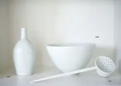 Ladle, Pierced by Prue Venables, glazed porcelain, 2003, offered Oct 2017