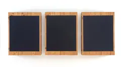 Noel Ivanoff, Stacker P3–1, Stacker P3–2, Stacker P3–3, oil on board mounted to wooden pallet, 2006, triptych