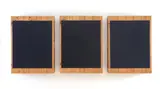 Noel Ivanoff, Stacker P3–1, Stacker P3–2, Stacker P3–3, oil on board mounted to wooden pallet, 2006, triptych