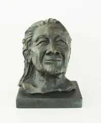 Head by Fatu Feu’u, cast bronze, sold Oct 2017