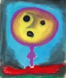 Michael Illingworth, Chessman, oilpastel on paper