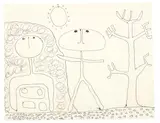 Michael Illingworth, Study for Androcles Last Year, ink on paper