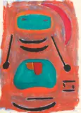 Michael Illingworth, Untitled – Abstract Figure, oilpastel and ink on paper