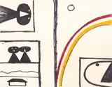 Michael Illingworth, Untitled – Study for a Painting with Rainbow, coloured inks on paper