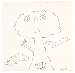 Study of Adam by Michael Illingworth, ink on paper, sold Sep 2017