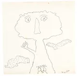 Michael Illingworth, Study of Adam, ink on paper