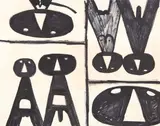 Michael Illingworth, Adam and Eve Composition, ink on paper