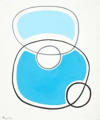 Untitled Abstraction by Michael Illingworth, gouache on card, sold Sep 2017