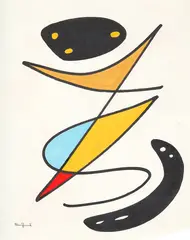 Untitled – Abstract Figure Study by Michael Illingworth, ink and gouache on paper, sold Sep 2017