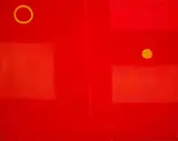 Michael Illingworth, Red Abstract, oil on canvas