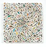 Lianne Edwards, Avian Unrest, postage stamps, stamp hinges and insect pins