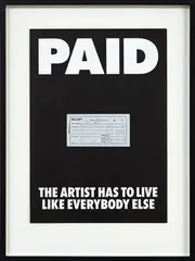 Billy Apple, Paid, silkscreen print and receipt