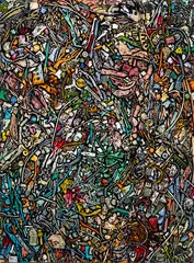 Alexander Bartleet, Untitled, mixed media and acrylic on canvas