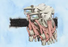 Simon Esling, Twoism, Indian ink and watercolour on paper