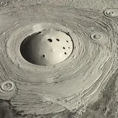 Theodorus Johannes Schoon, Mudpool, gelatin silver print