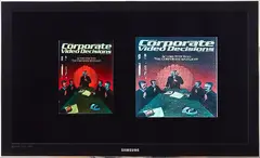 Corporate Video Decisions: Actors step into the corporate spotlight by Simon Denny, inkjet print on two canvases, bolts, aluminium (2011), offered Aug 2017