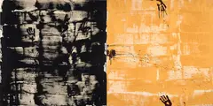 These Hands that Marry by Max Gimblett, acrylic polymer varnish on canvas, diptych, offered Aug 2017