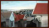 Peter Siddell, Walking Westward, oil on board