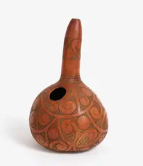 Theodorus Johannes Schoon, Incised Gourd with Kowhaiwhai motif, circa 1960