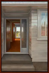 Picture Window by Peter Siddell, oil on board, sold Aug 2017