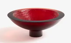 Wide Bowl by Ann Robinson, cast glass, sold Aug 2017