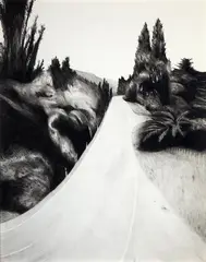 State Highway 4, Okura Ridge by Richard Lewer, graphite on board, offered Aug 2017