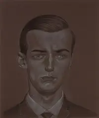 Paul Bennewitz by Peter Stichbury, coloured pencil on paper, offered Aug 2017