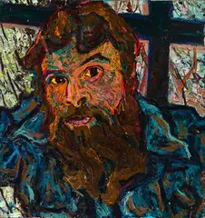 Philip Trusttum, Self Portrait, oil on board