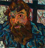 Philip Trusttum, Self Portrait, oil on board