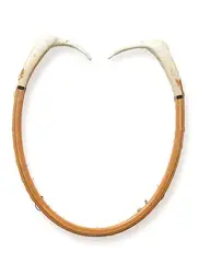 Francis Upritchard, Untitled, modelling material and found squash racquet head, 2004