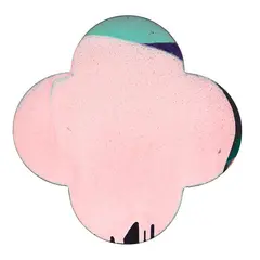 Divine Flesh by Max Gimblett, synthetic polymer paint on quatrefoil shaped canvas, sold Jul 2017