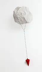 Neil Dawson, Red Plumb Bob, mixed media, circa 1986