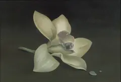 Flower by Heather Straka, oil on linen mounted to board, sold Jul 2017