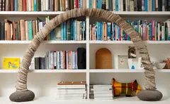 Chris Booth, Paua Arc, paua shells, boulders and galvanised steel (1988)