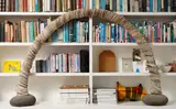 Chris Booth, Paua Arc, paua shells, boulders and galvanised steel (1988)