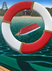 Paul Woodruffe, The Hoop of the World, oil on canvas