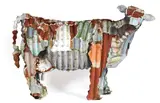 Jeffrey Thomson, Cow, corrugated iron, paint