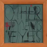 Other Men’s Eyes by John Reynolds, oilstick and acrylic on board, sold Jul 2017