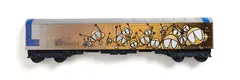 New York Subway Graffiti Train by Eric Orr, acrylic paint marker on plastic, sold Jul 2017