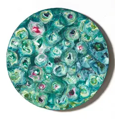 Amy Melchoir, Bloom 3, encaustic and ink on board