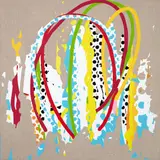 Andre Hemmer, Paint-drop-candy-factory goes wild (part 2), acrylic on linen