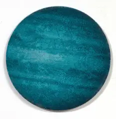 Le Planète Sauvage No. 7 by Elizabeth Thomson, glass spheres, sublimated vinyl, epoxy resin, laquer and acrylic on carved wooden disk, offered Jun 2017