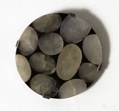 Warwick Freeman, Pebble Brooch, pebbles, resin, sterling silver (1990s)